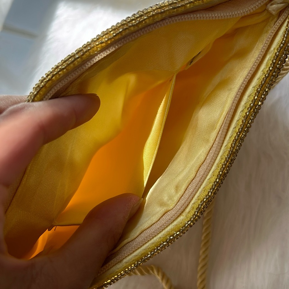 Carl Marchi Gold Beaded Crossbody Bag EUC - Picture 11 of 13